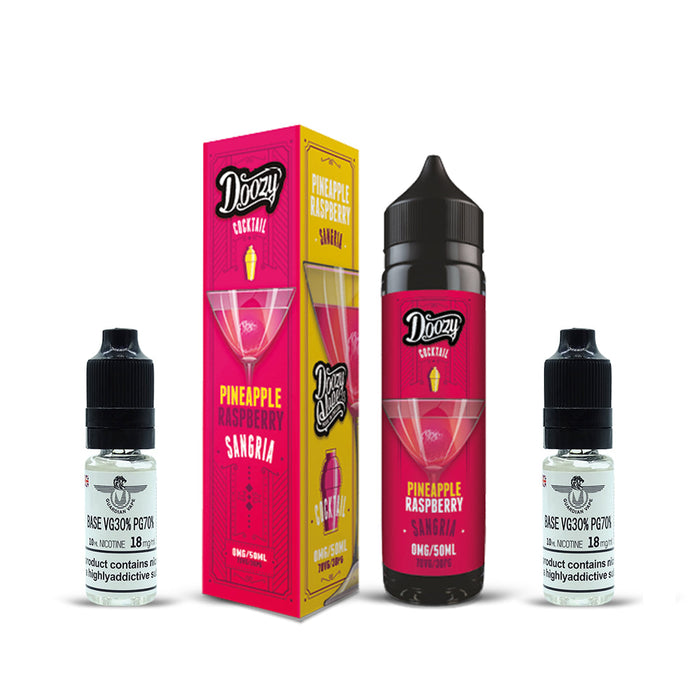 PINEAPPLE RASPBERRY COCKTAIL E-LIQUID BY DOOZY VAPE 50ML