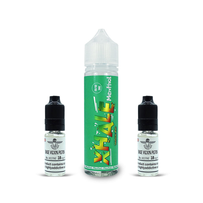 XHALE ELIQUID 50/50 MENTHOL RANGE 60ML - E-liquid